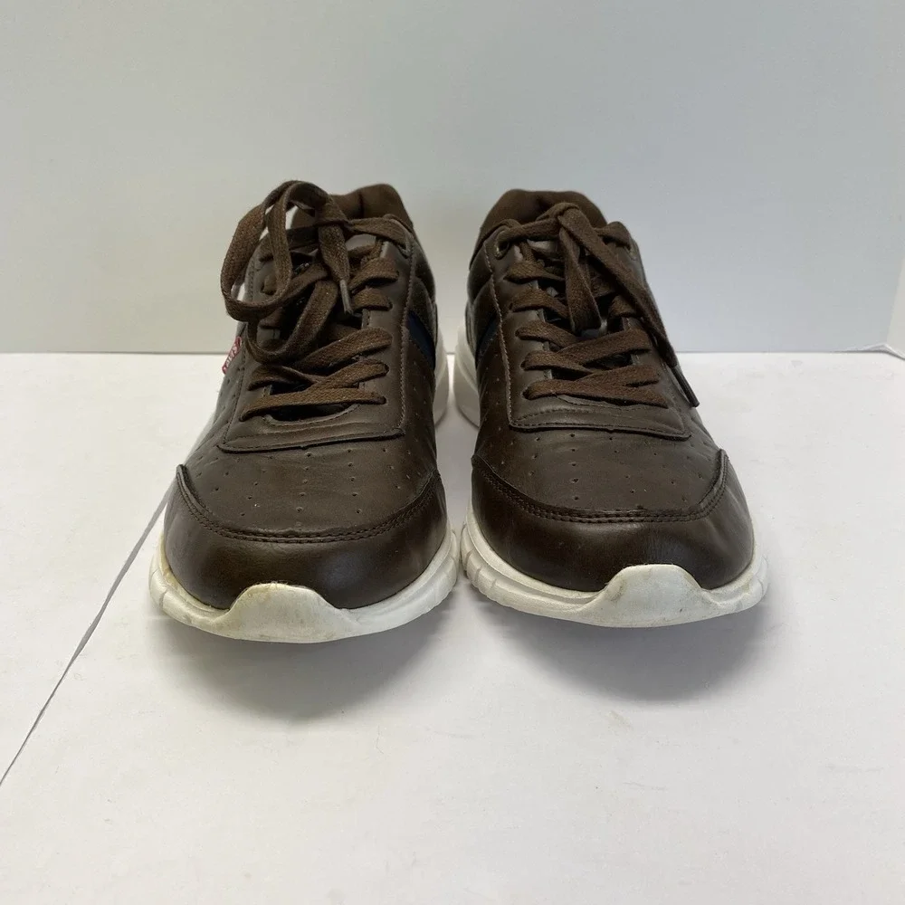 Levi's Comfort Shoe Men Sz 8.5 Casual Brown And Black Low‎ Top Lace Up 51800401B